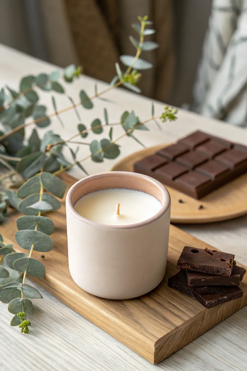 Indulge in the sweet allure of Chocolaty Delight Candles, where minimalist design meets decadent fragrance.