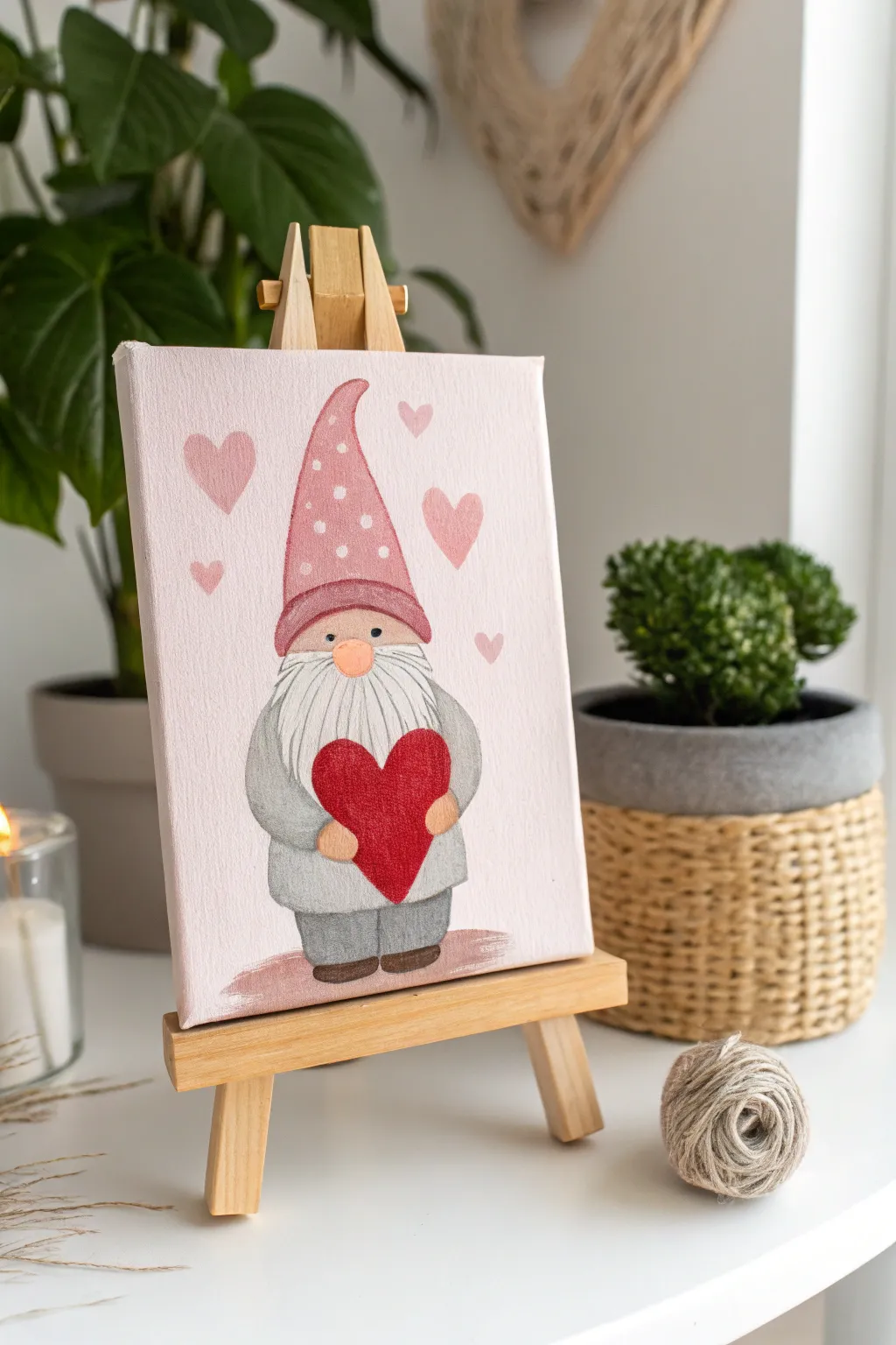 Bring smiles to your space with whimsical Valentine gnomes, where simplicity meets charm.