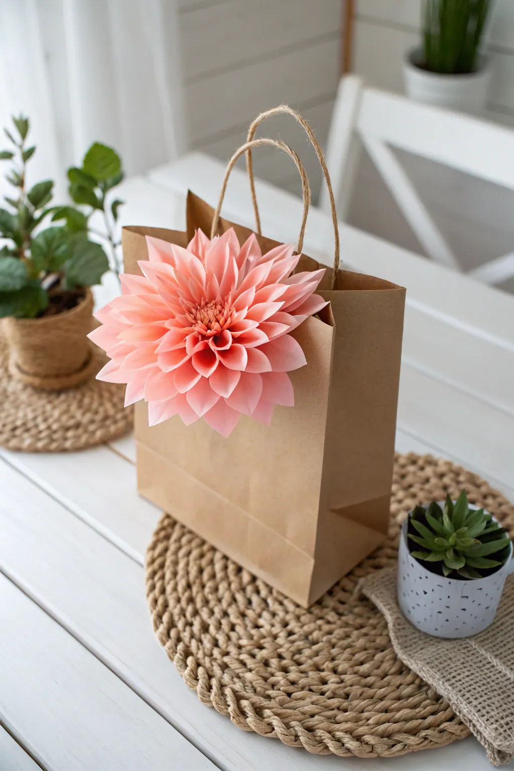 Add a touch of whimsy to your Valentine's gift with a handcrafted tissue paper flower.