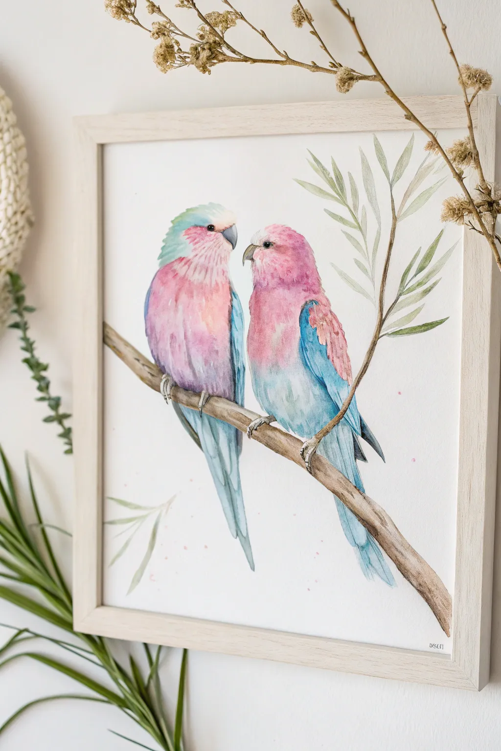 Celebrate love with the delicate beauty of watercolor lovebirds, a perfect blend of artistry and romance.