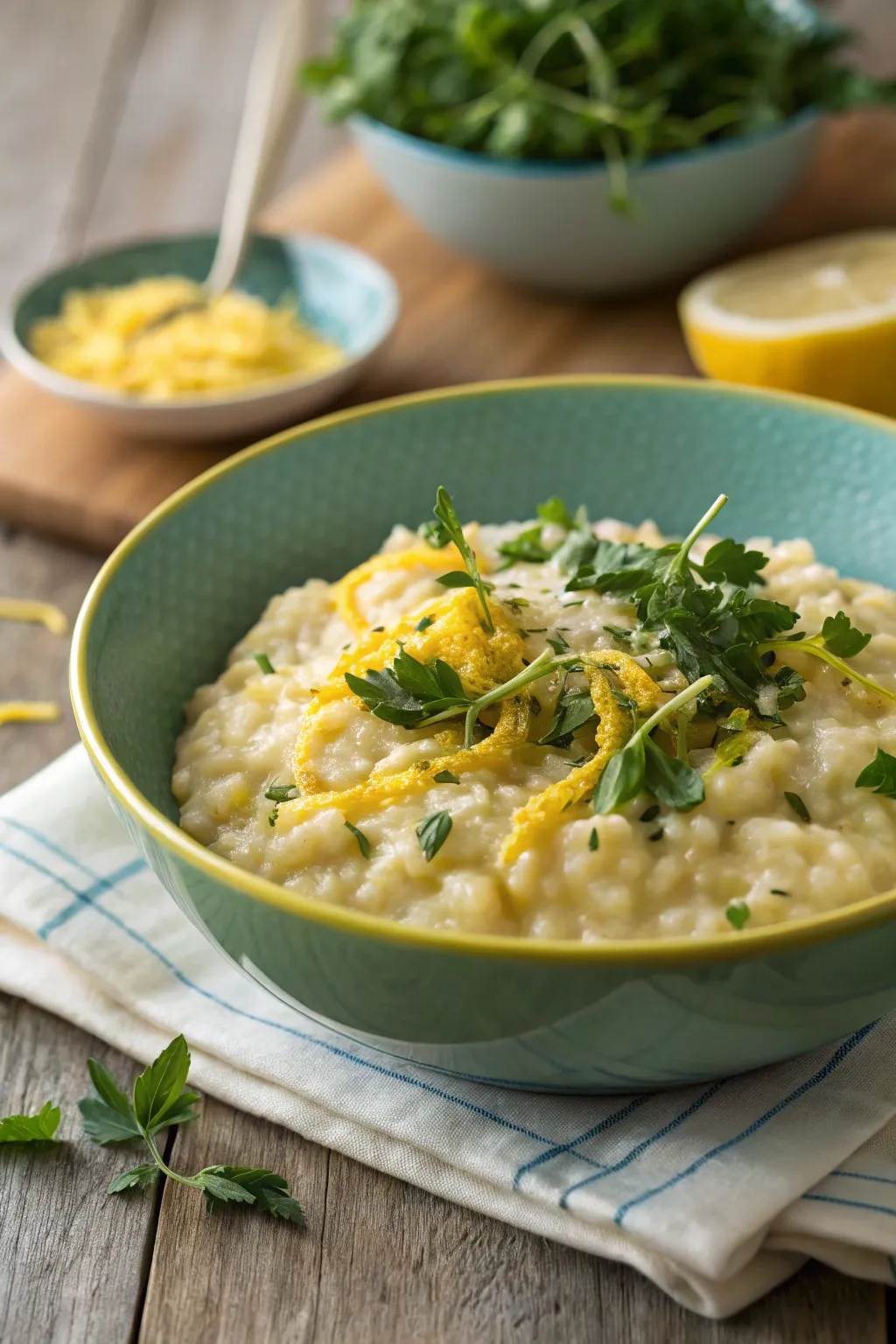 A refreshing and creamy lemon risotto, perfect for summer evenings.