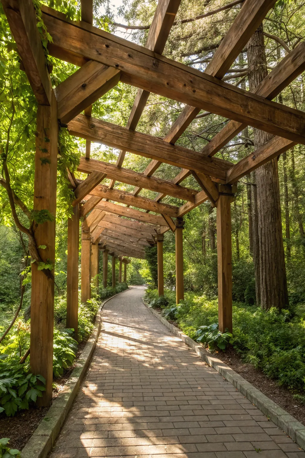Embrace the rustic charm of nature with these stunning wooden beam canopy ideas.