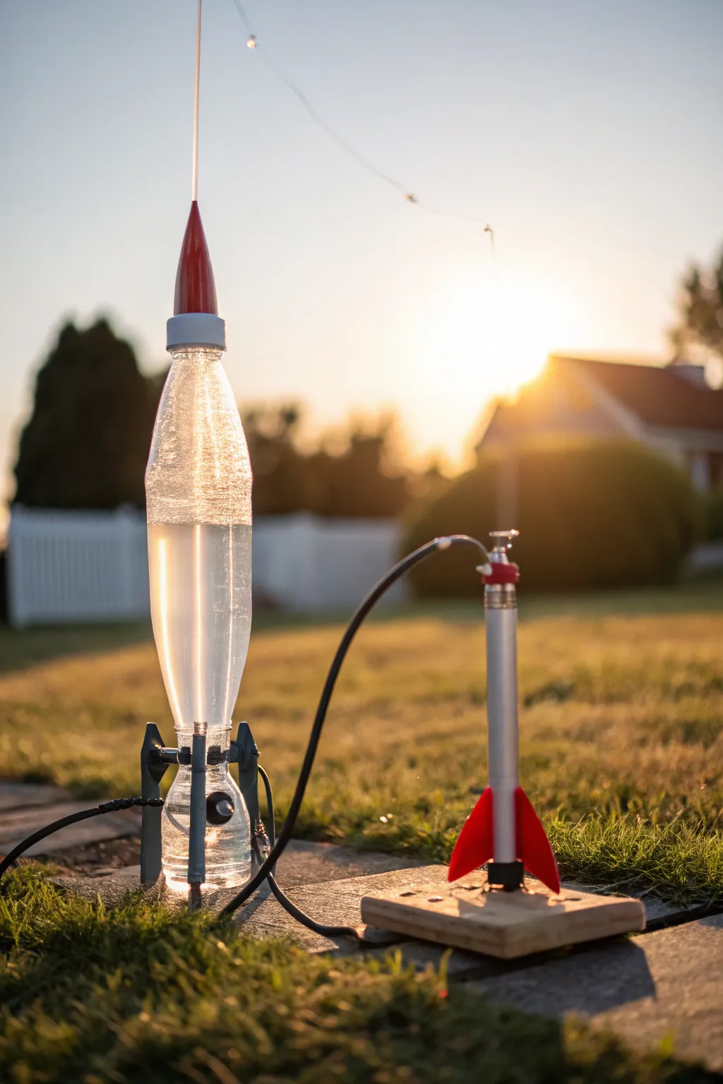 Countdown to lift-off! Experience the thrill of a pressurized air launch with your very own water bottle rocket.