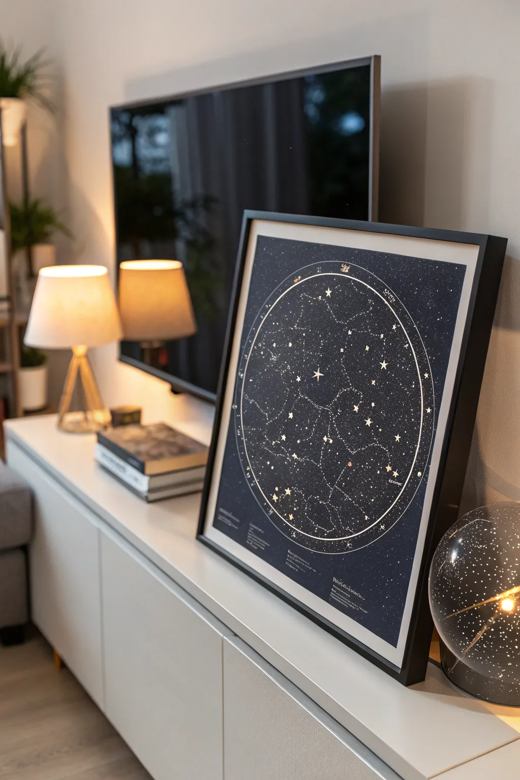 A celestial snapshot of their wedding night sky.