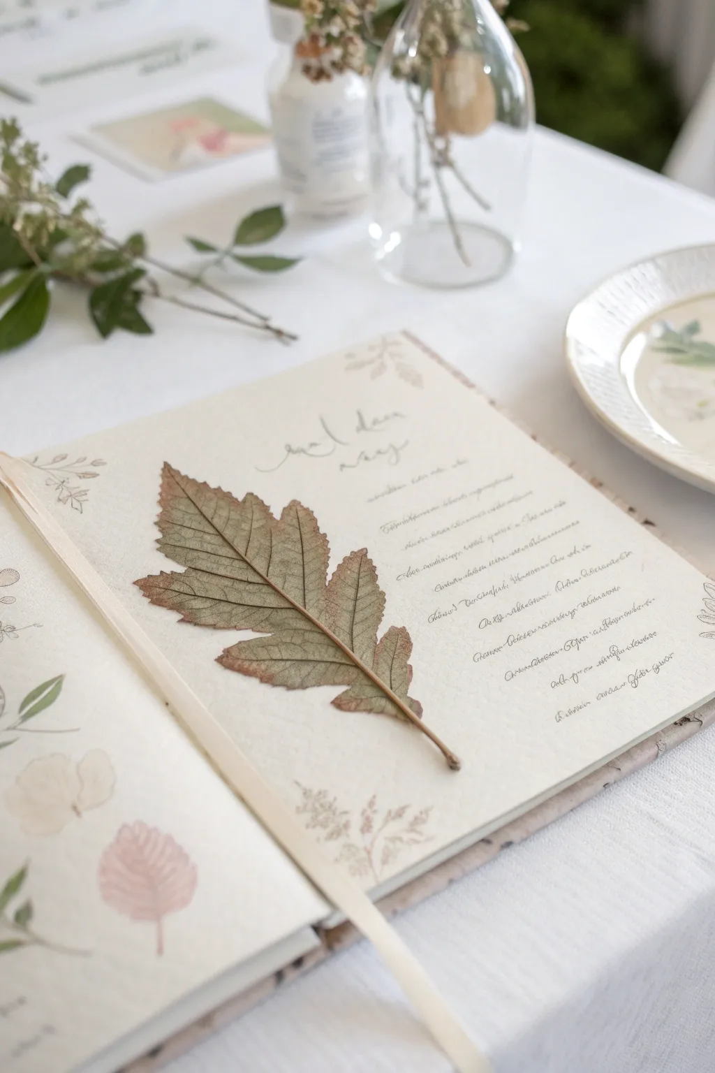 Capture the essence of your special day with nature's elegance. 🌿 #WeddingScrapbook #MinimalistCharm