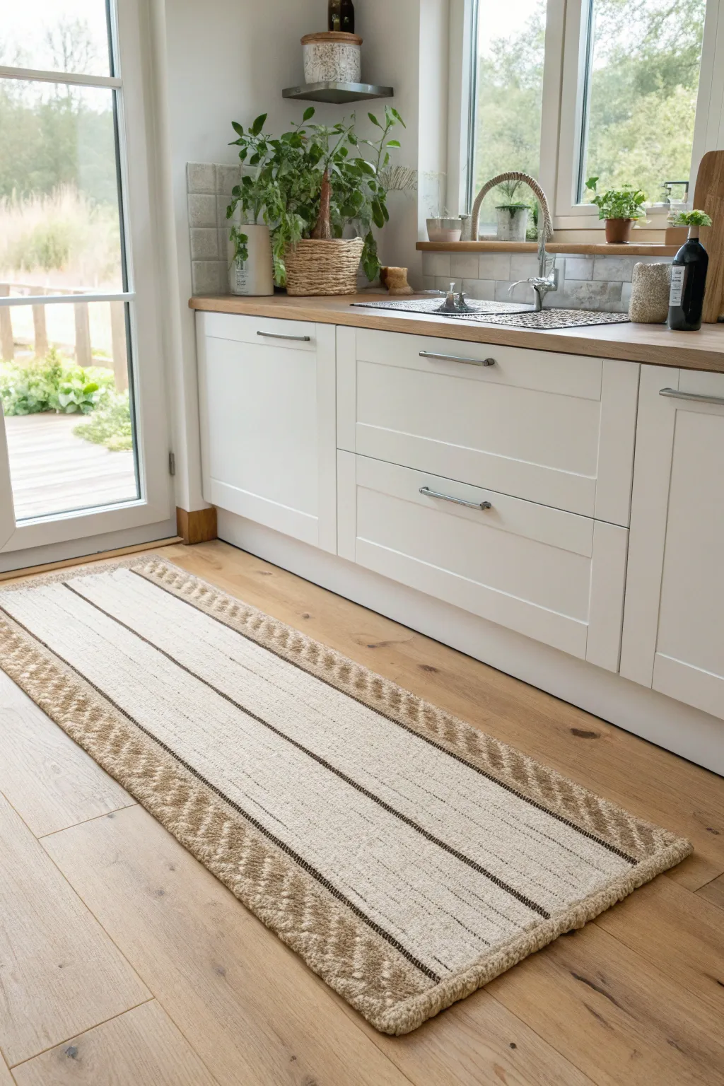 Transform your space with a handcrafted floor mat that blends functionality and style.