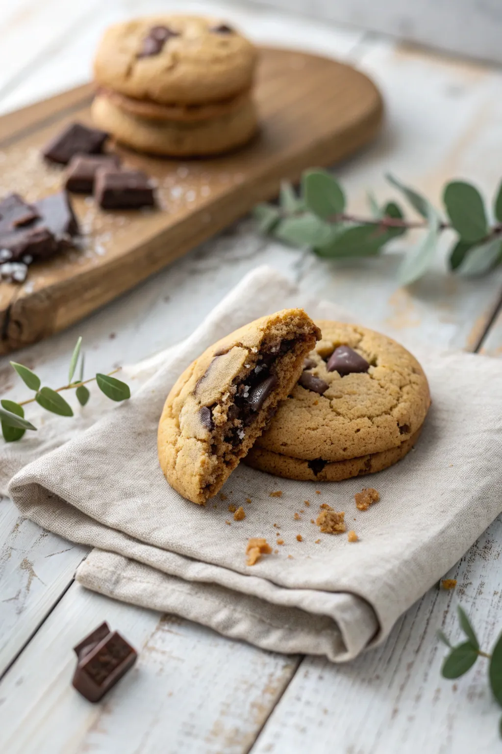 Savor the simplicity: indulge in the perfect chocolate fix with these delightful stuffed cookies.