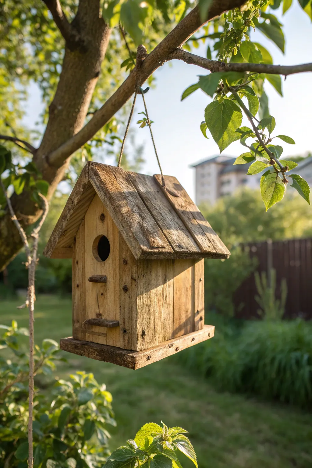 Transform leftover wood into a cozy birdhouse and invite nature into your garden.
