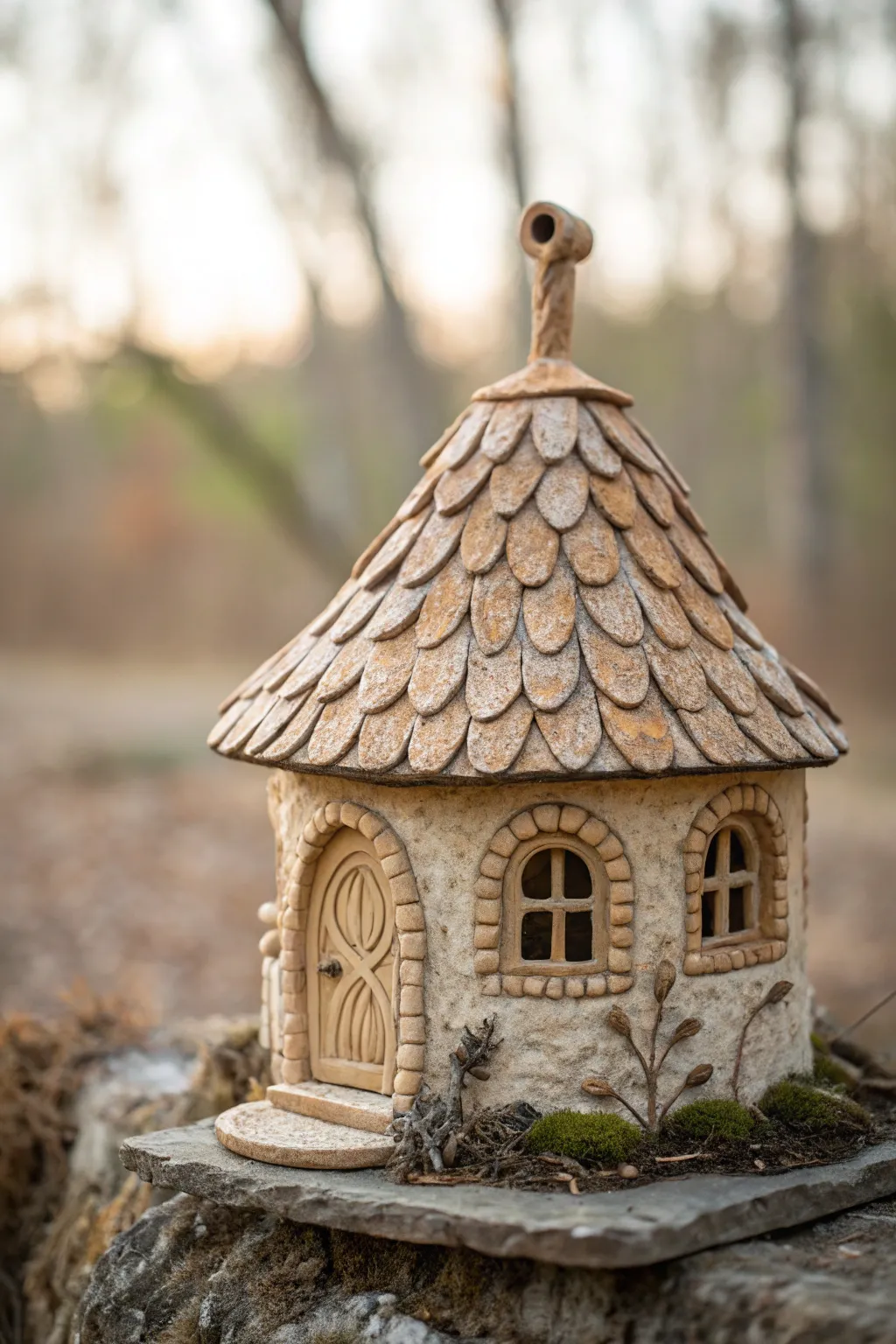 Elevate your fairy garden with a whimsical touch of textured delight.