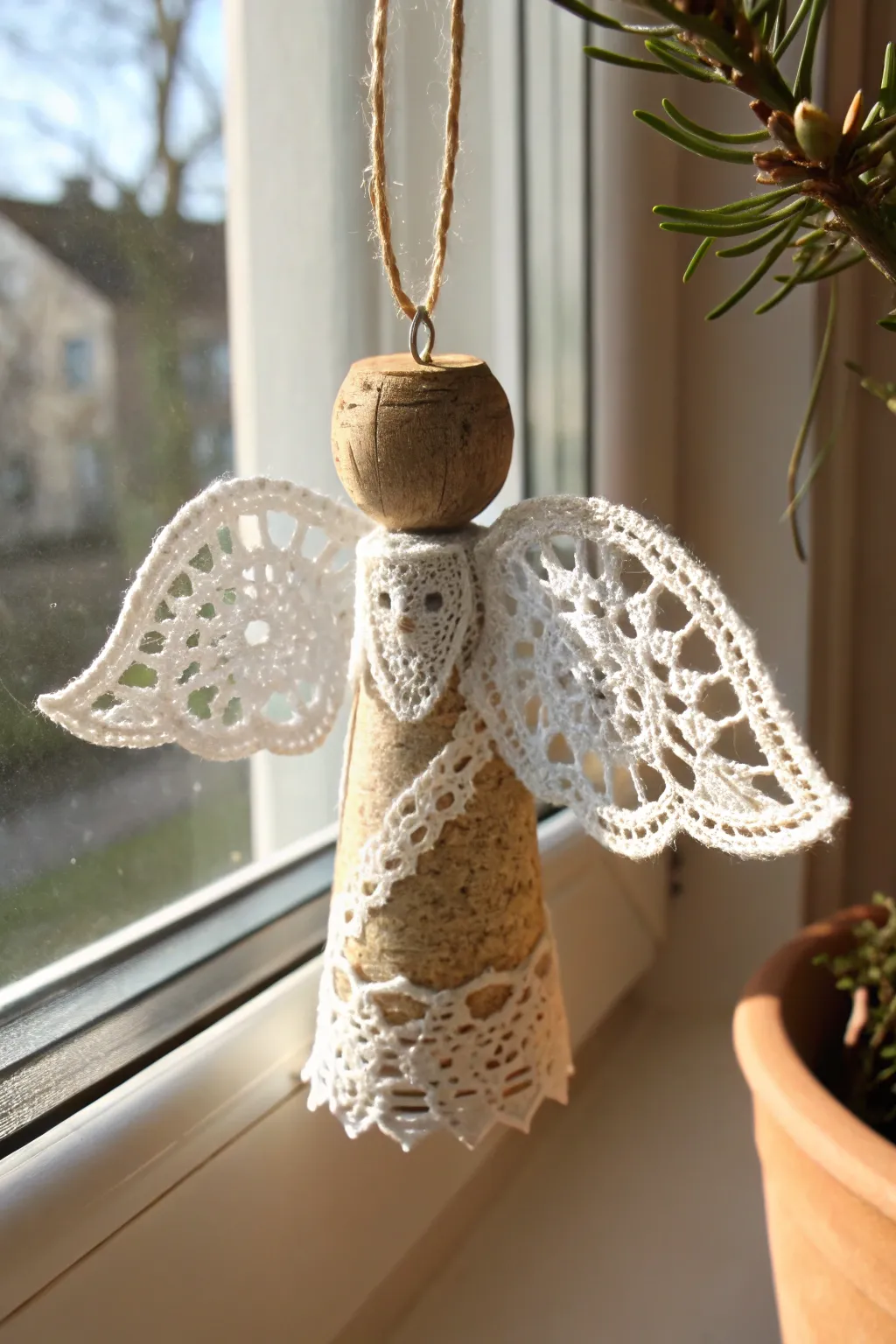 Embrace the beauty of simplicity with these charming cork angels, perfect for capturing light and warmth.