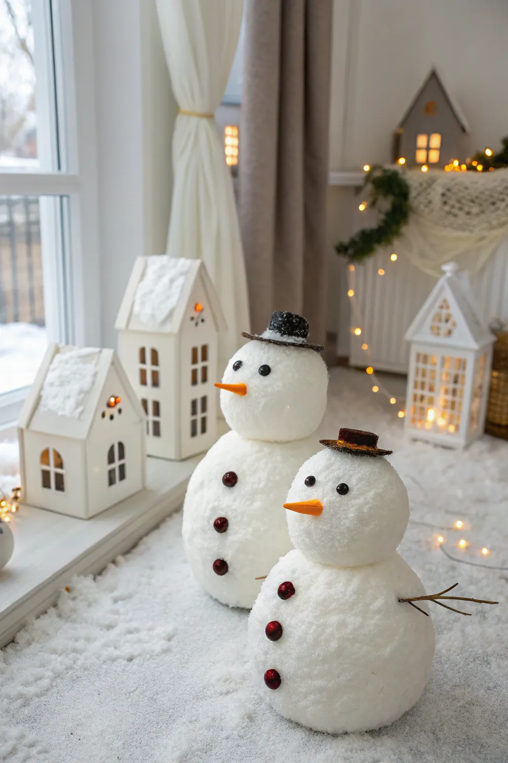 Charming winter props for a cozy feel.
