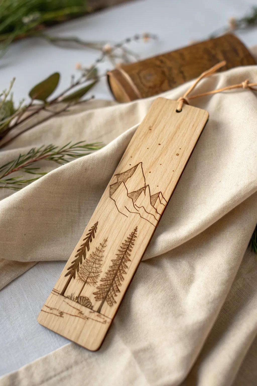 Escape into the tranquility of nature with every page you turn. 🌿📖 #NatureInspired #WoodenBookmark