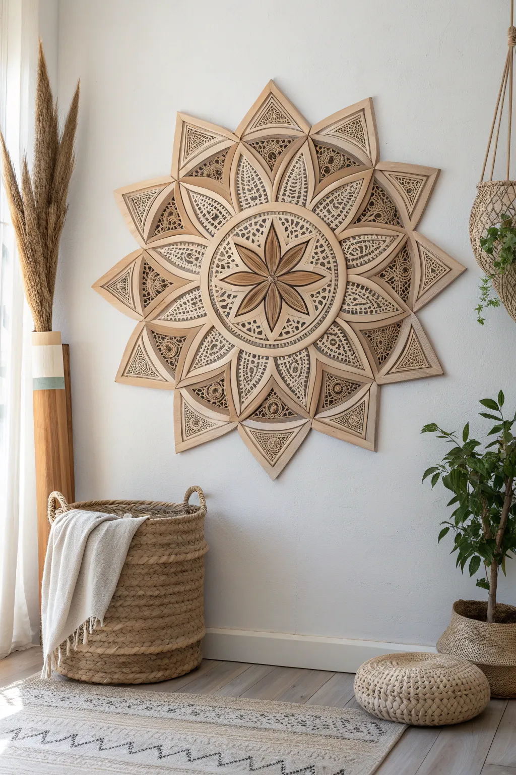 Elevate your space with geometric wood art – a perfect blend of craftsmanship and minimalism.