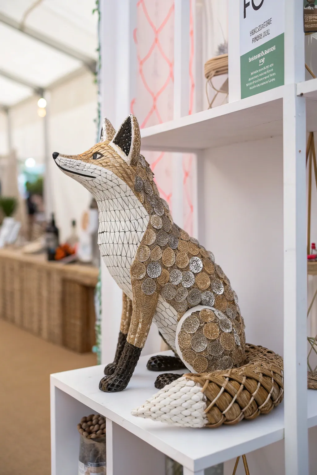 A touch of whimsy with a nod to sustainability: meet our charming recycled bottle fox!