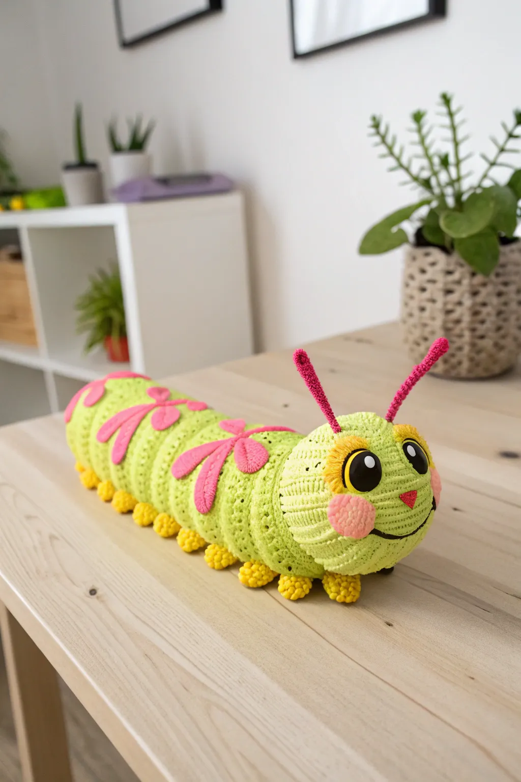 Bring a splash of whimsy and color to any room with this charming 3D pen caterpillar!