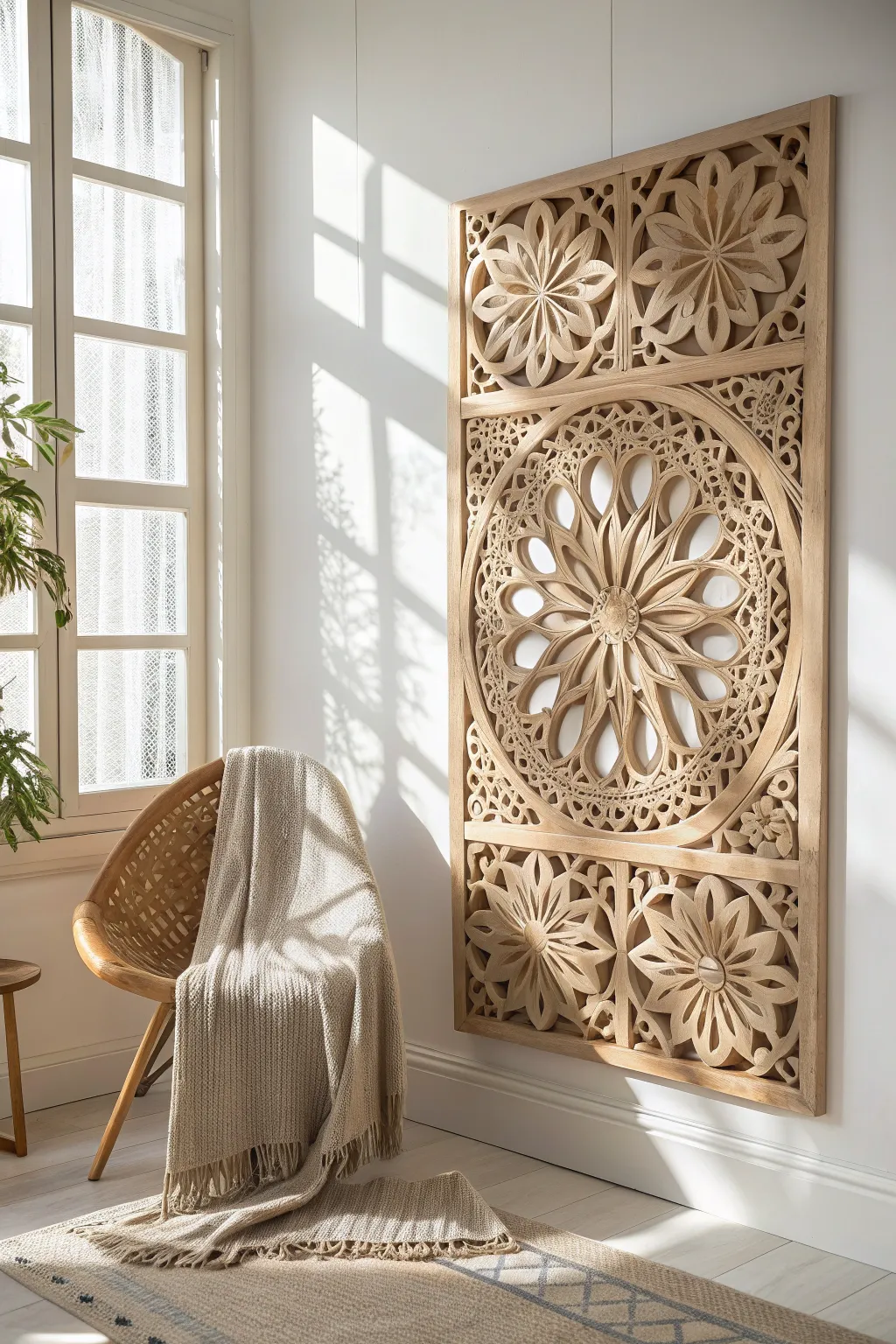 Discover the beauty of movement and light with this captivating interactive wall art piece.