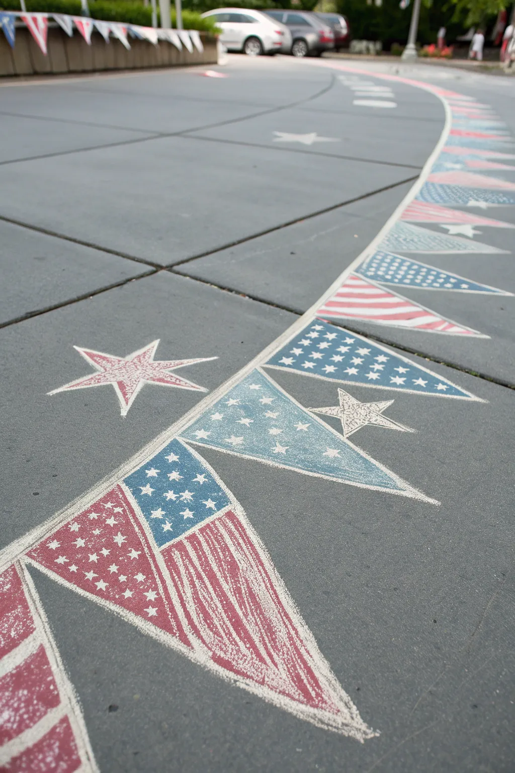 Celebrate the 4th of July with charming chalk bunting that adds a festive touch to your home!