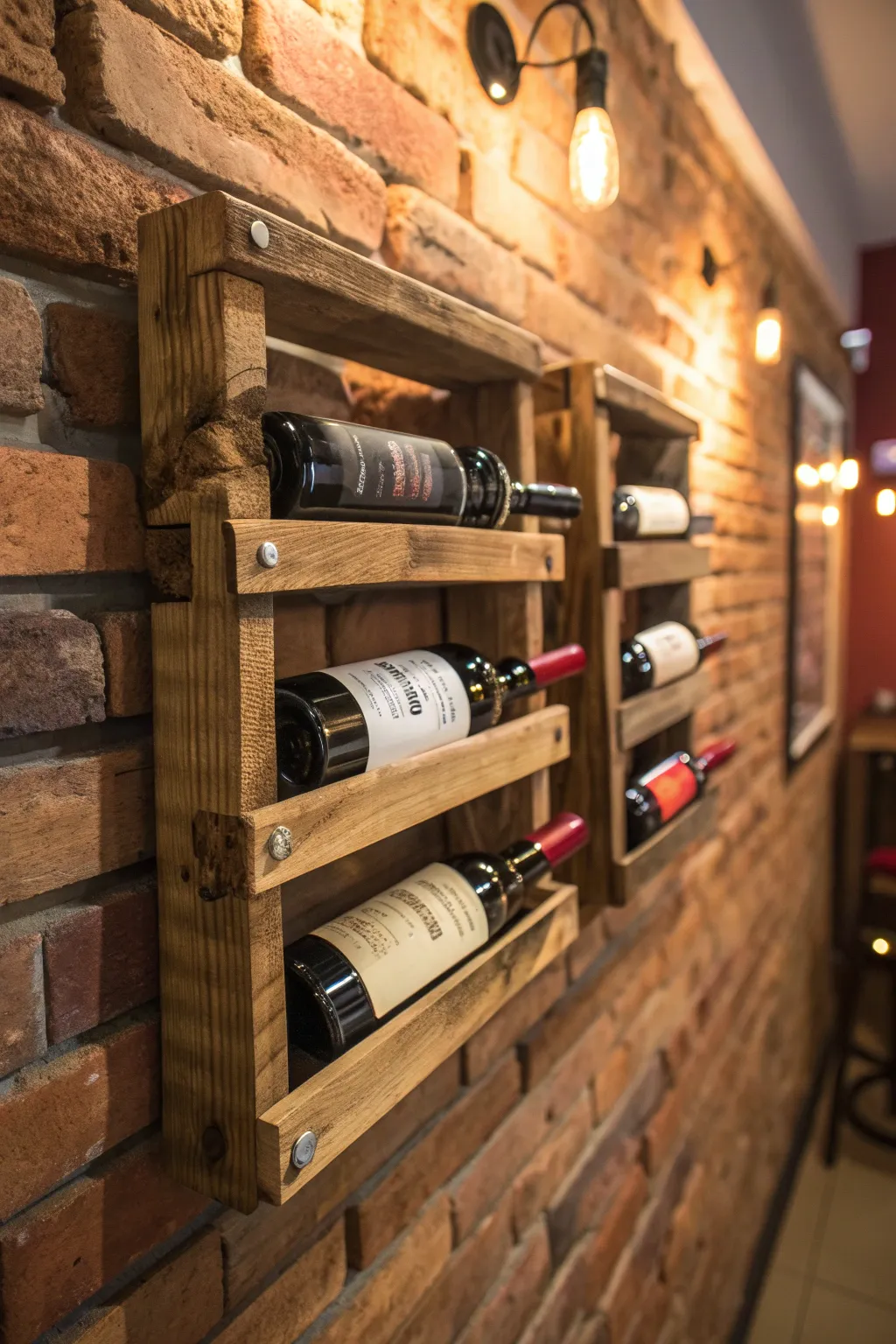 Elevate your wine collection with a stunning pallet wine rack that combines rustic charm and sophisticated style.