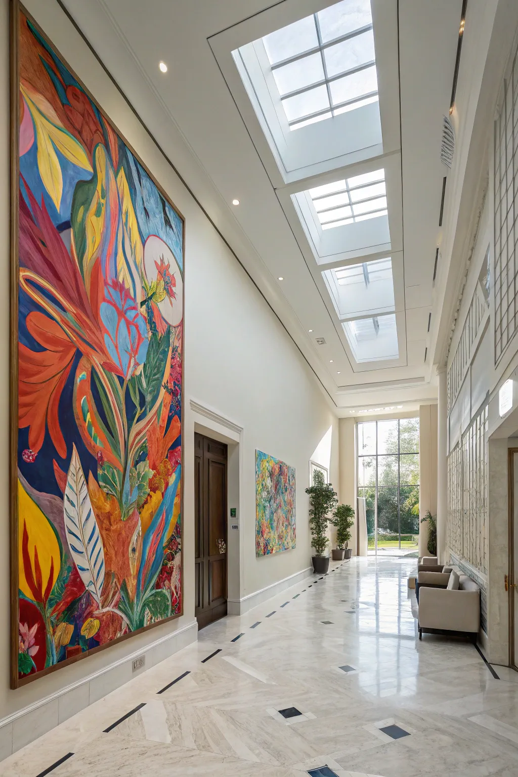 Large-scale art creates a stunning focal point.