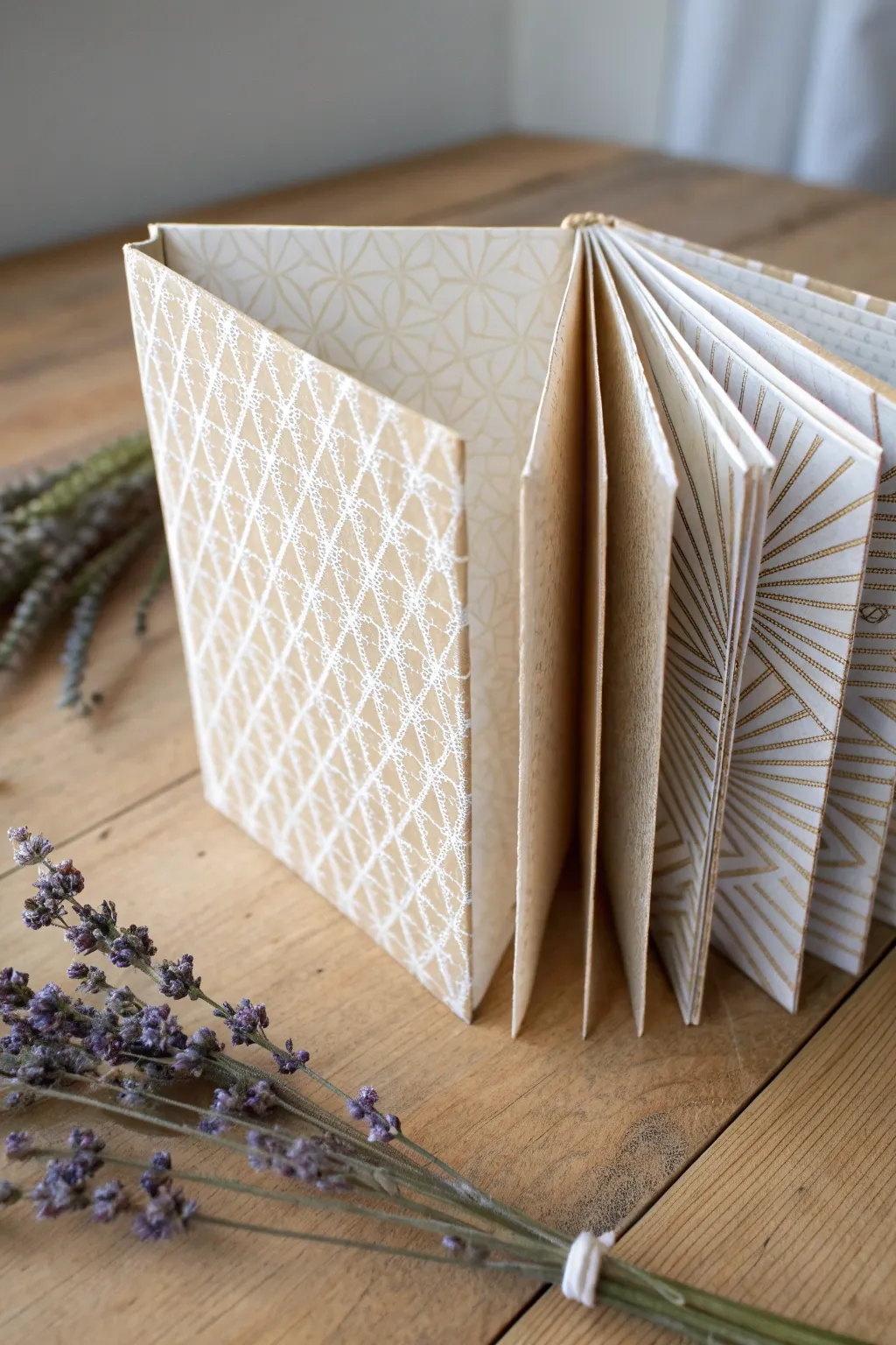 Discover the tactile allure of textured elegance in art accordion books.