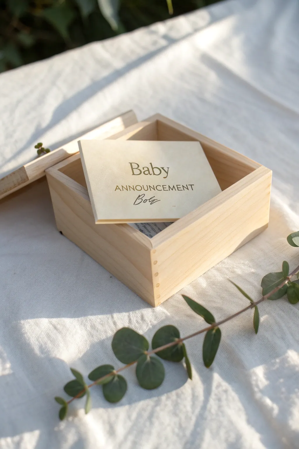 A personal touch in minimalist elegance: announce your joy with style and heart.