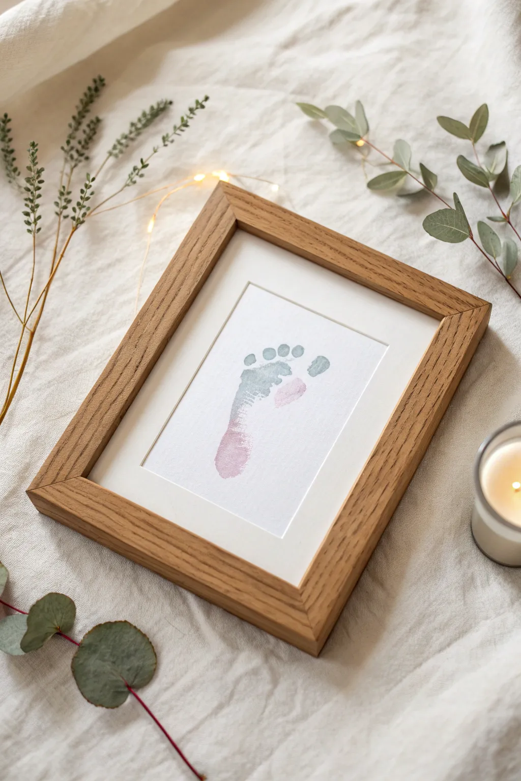 Capture the beauty of tiny moments with handcrafted love. 🌿👣 #ScandinavianBoho #BabyKeepsakes