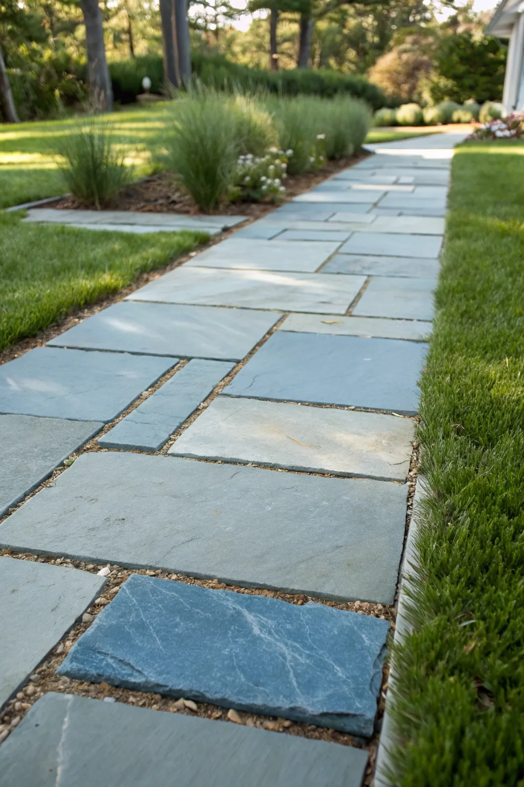 Step into serenity with a bluestone path that blends elegance and natural beauty.