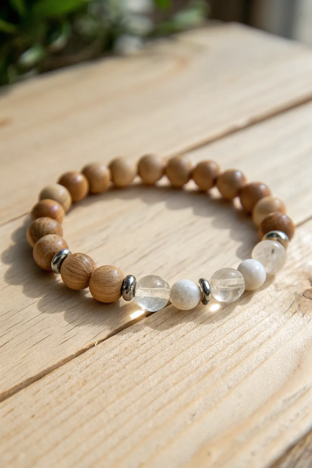 Embrace simplicity with a touch of elegance - mix and match textures for a stunning bead bracelet look.