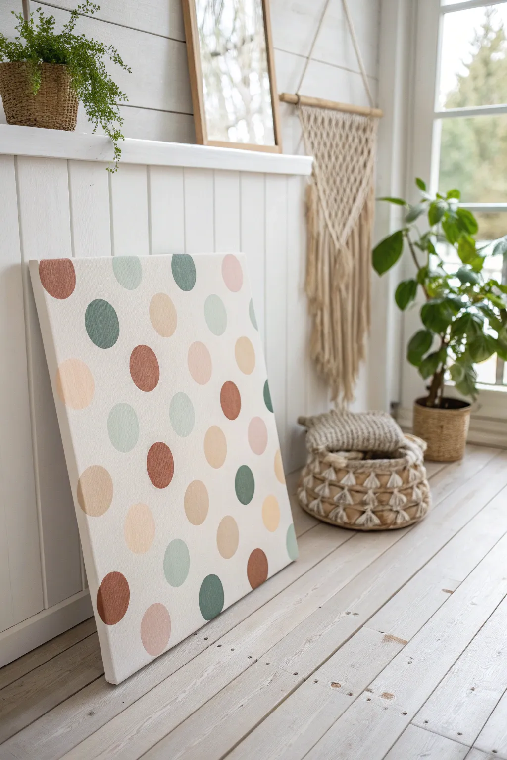 Embrace joy with playful polka dots - a simple yet delightful masterpiece for your home.