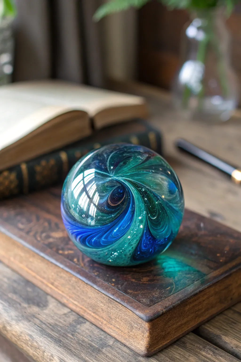 Elevate your workspace with a stunning handcrafted glass paperweight—where art meets function.