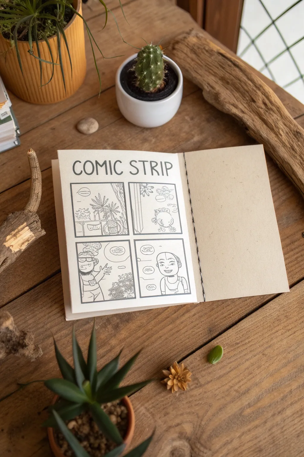 Capture your friendship's humor with a handcrafted comic strip card—perfect for a personal touch!