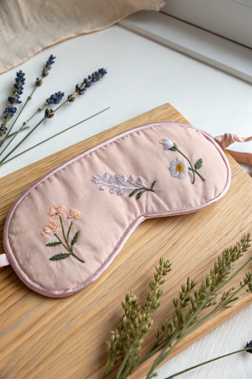 Crafted with love: A personalized sleep mask that blends simplicity and elegance for the perfect DIY gift.