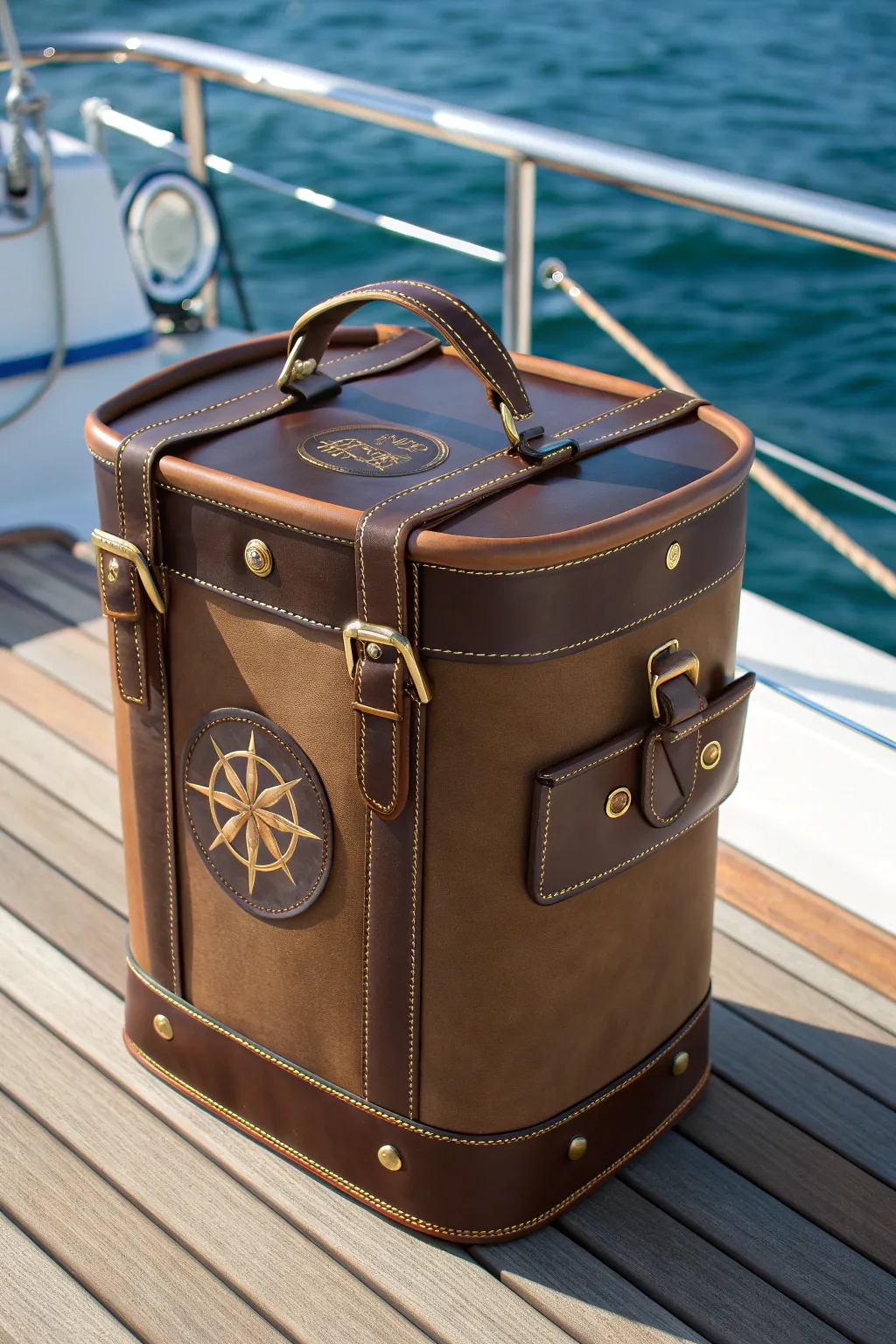 Elevate your boating experience with a stylish and functional portable trash caddy.