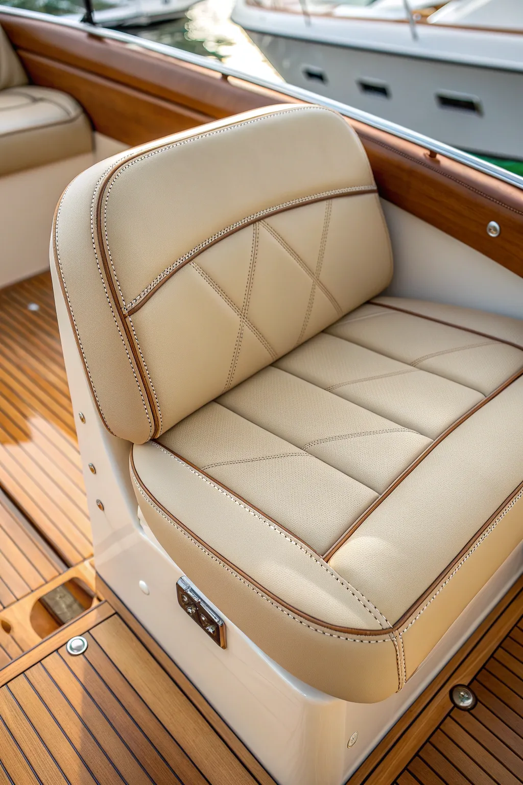 Elegance in Simplicity: Discover the Art of Neutral Tones in Boat Upholstery.