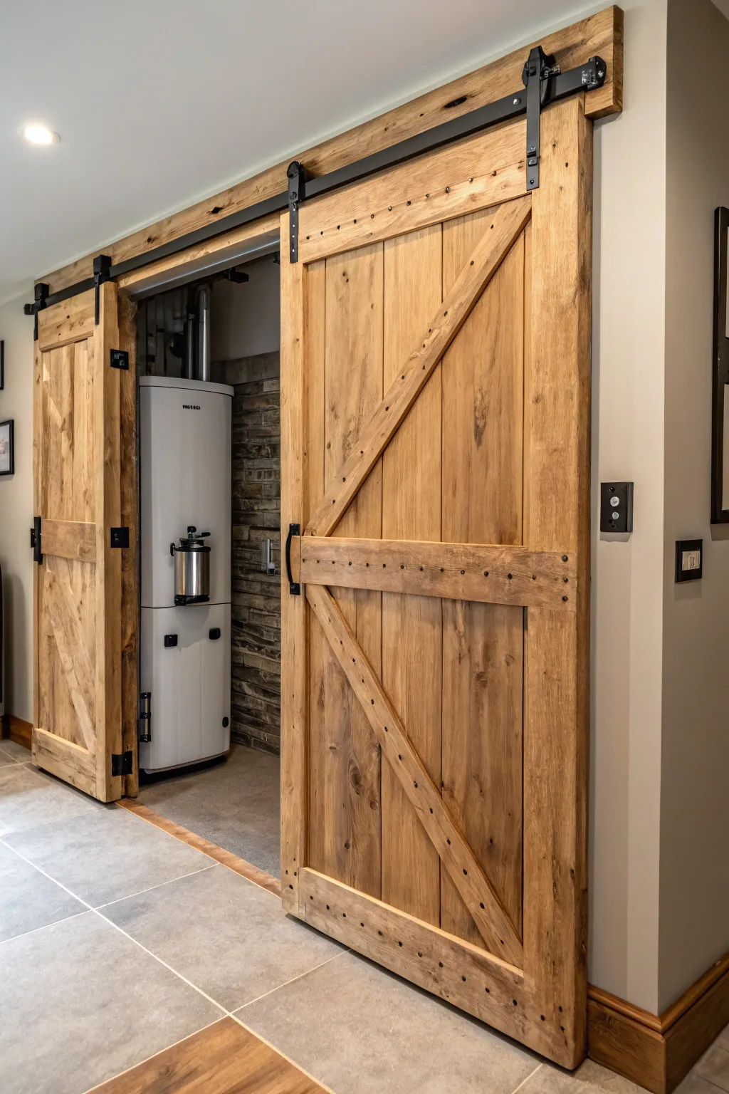 Conceal with Style: Rustic Sliding Door Elegance for Your Space