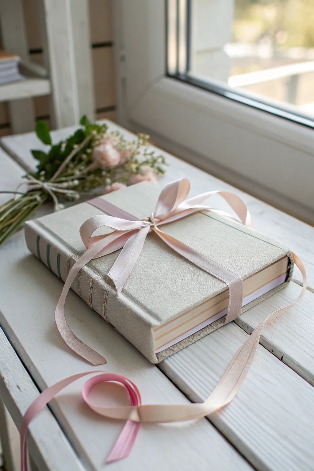 Embrace elegance with ribbon binding – a perfect blend of simplicity and charm.