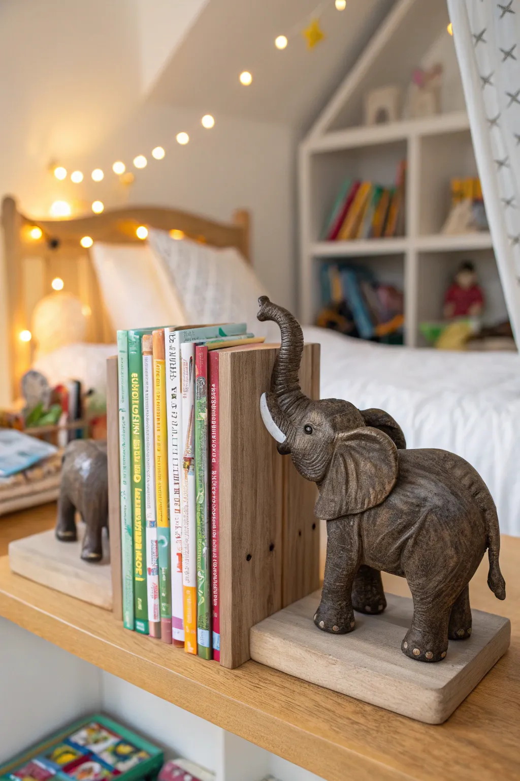 Bring whimsy to your decor with animal-themed bookends.