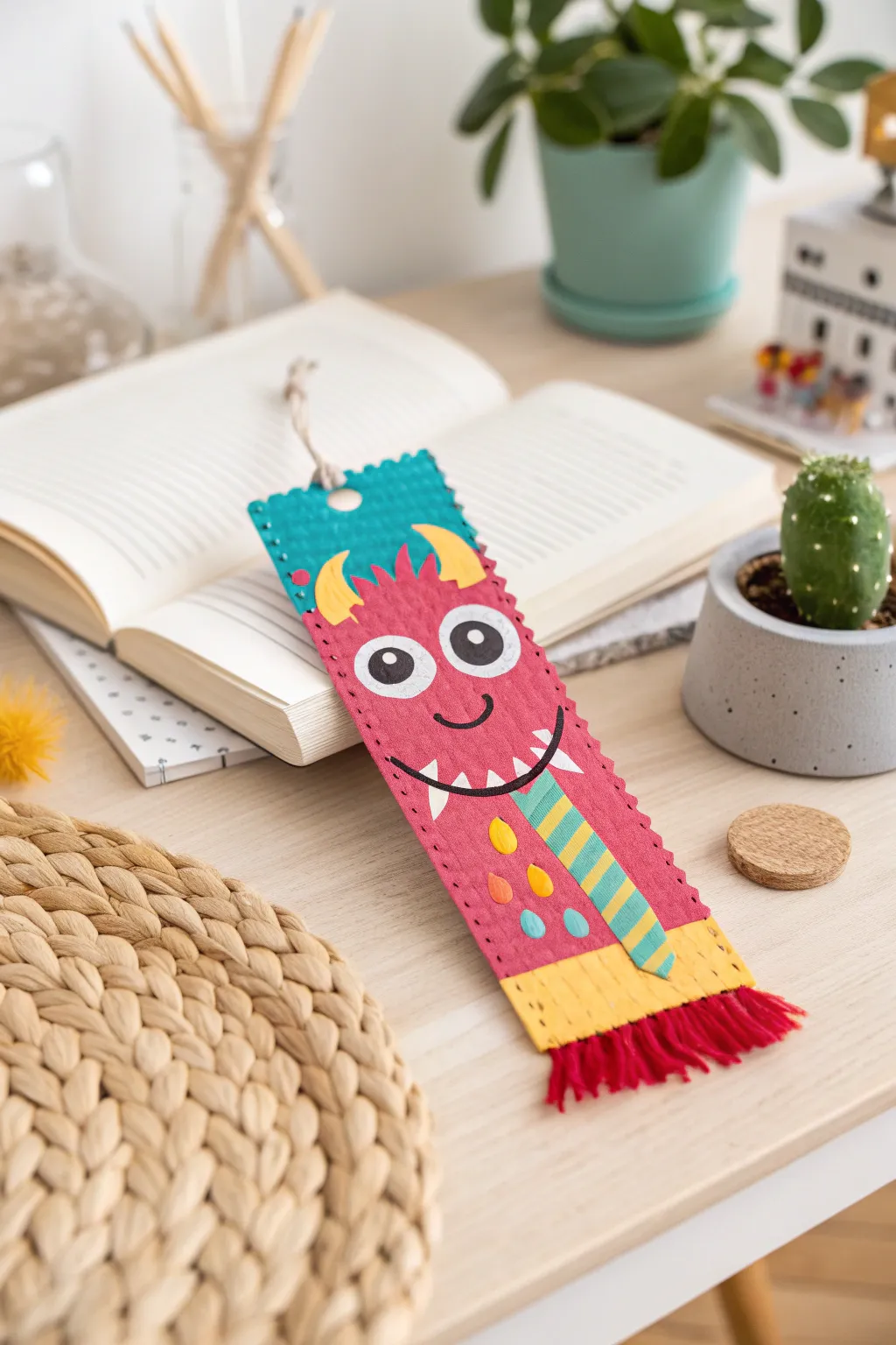 Unleash creativity with these charming monster bookmarks – a delightful fusion of color and fun!