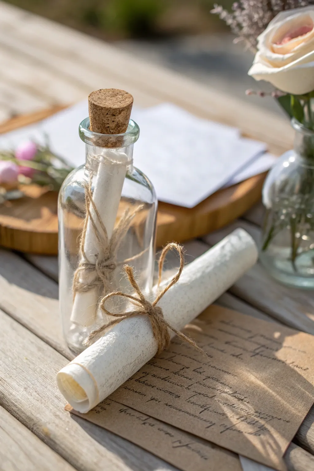 Capture heartfelt memories with a simple 'Message in a Bottle' — a bridal shower craft that touches the heart.