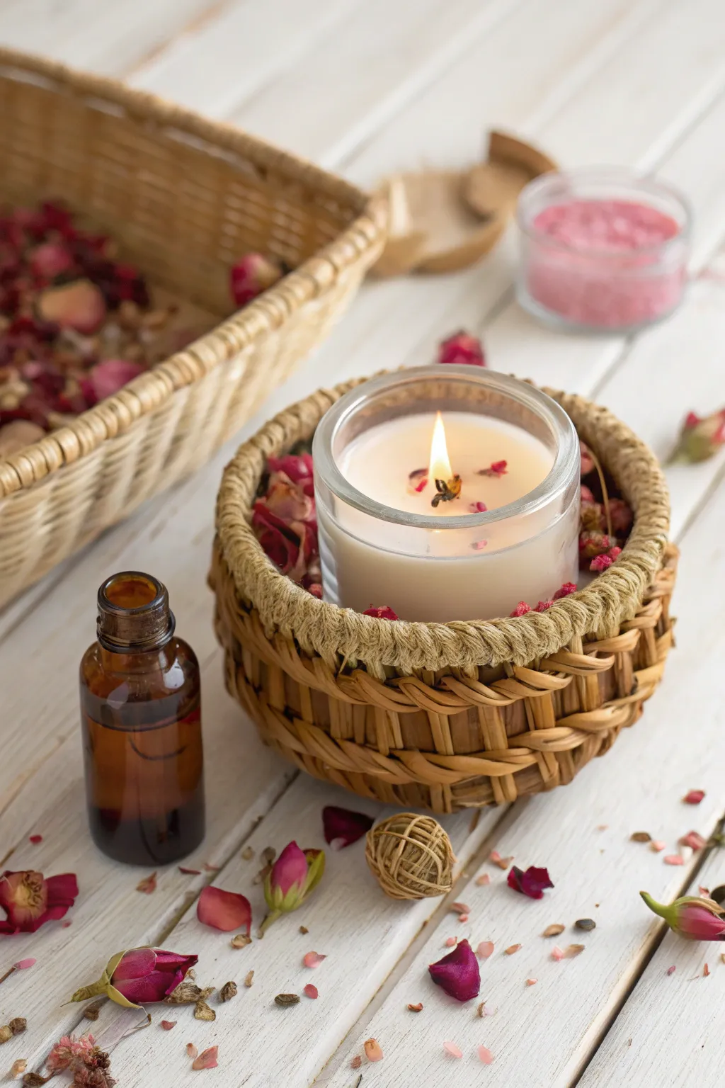 Create a romantic escape at home with a touch of elegance and simplicity.