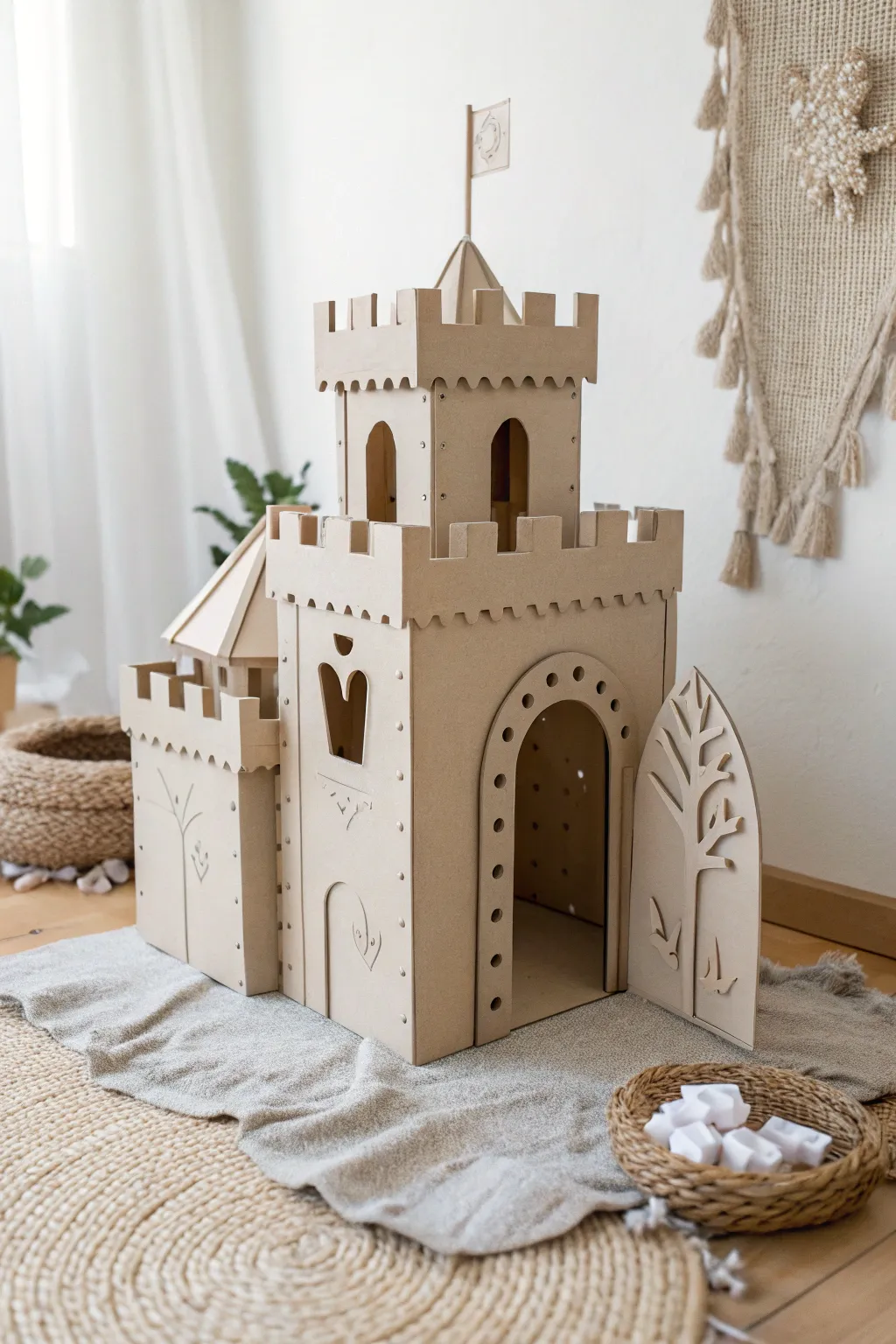 Unlock the magic of hidden realms with secret passageways in your cardboard castle.