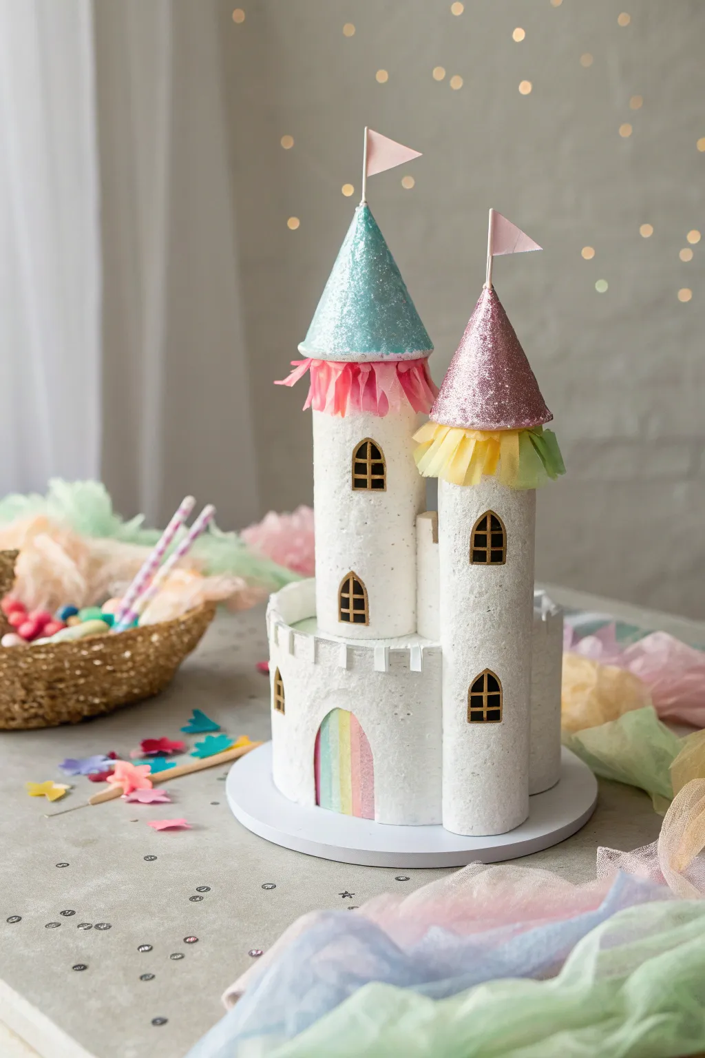 Bring a touch of magic to playtime with a handcrafted tissue paper castle, where simplicity meets sparkle!