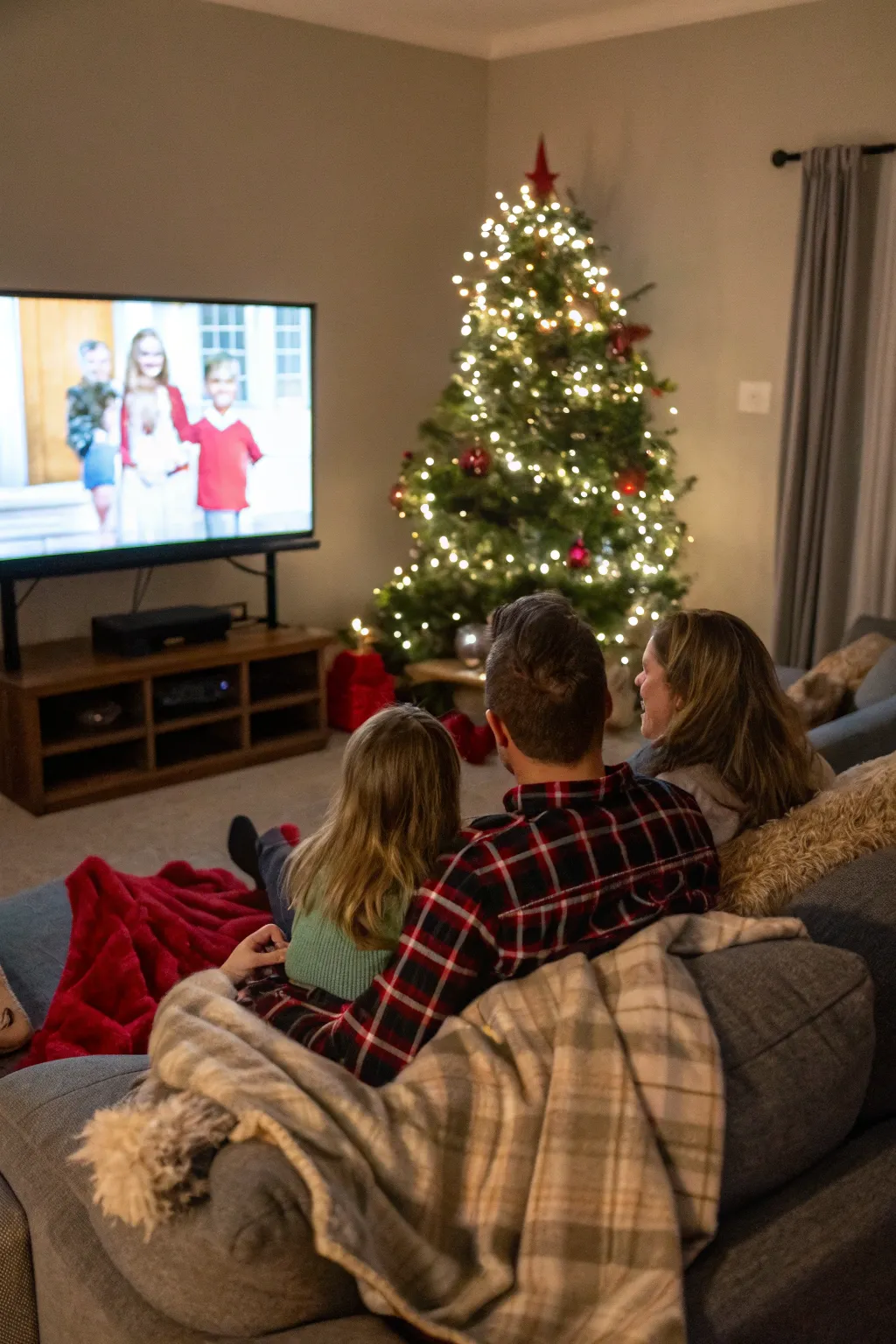 Enjoy a cozy night in with a Christmas movie marathon.