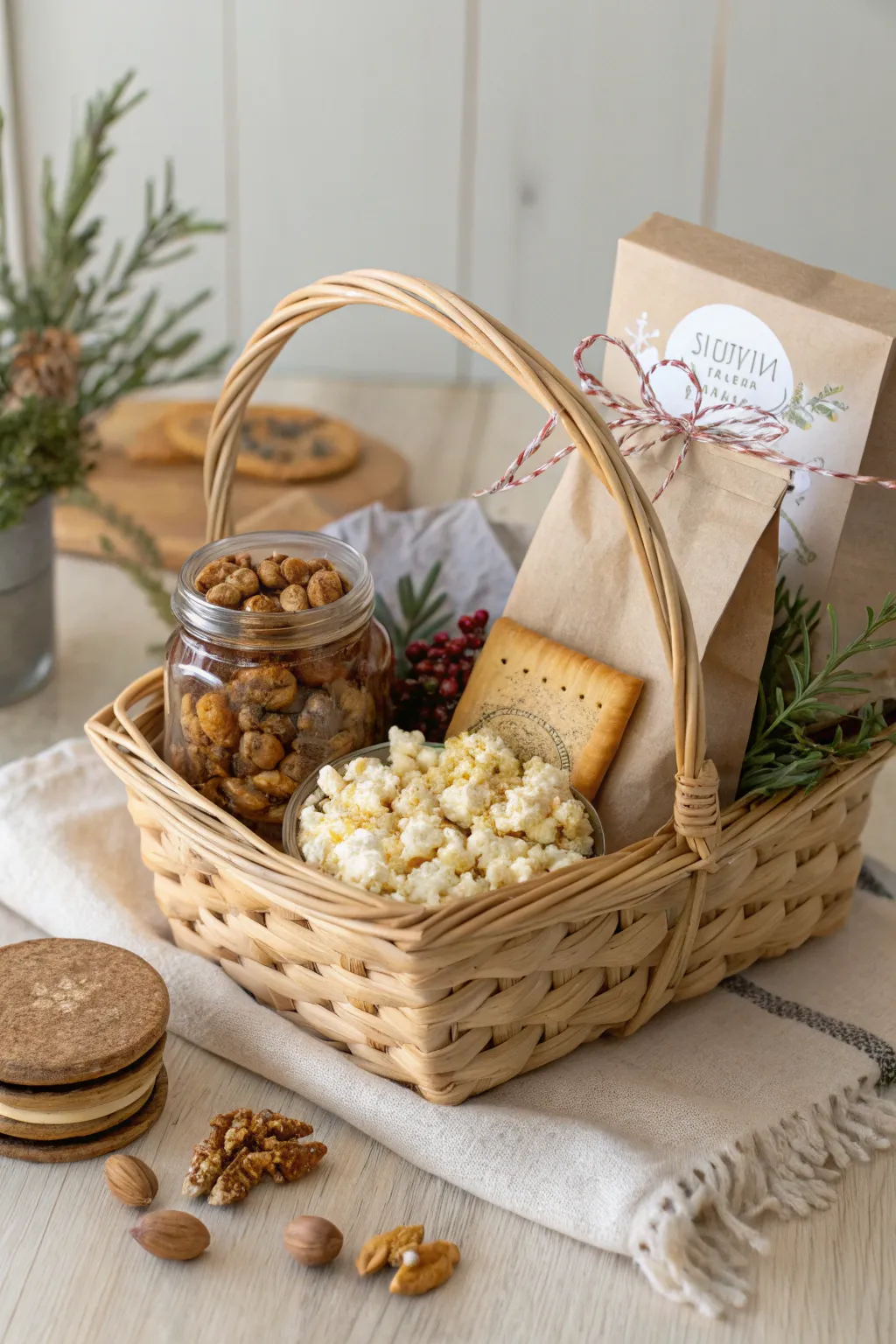 Delight in the art of gifting with our Savory Snack Collection, perfect for a cozy, minimalist Christmas.