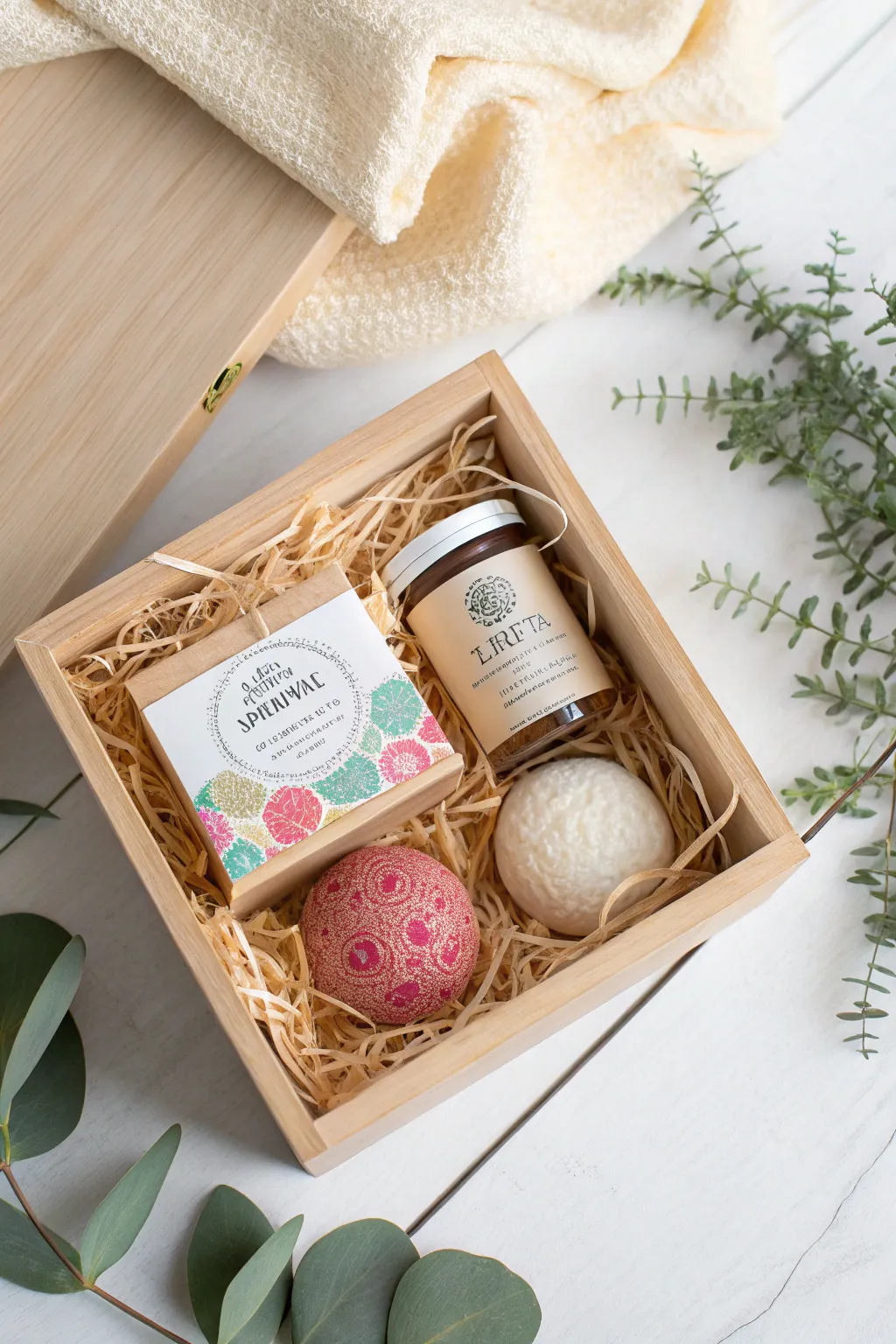 Indulge in a serene spa day surprise this Christmas with a gift box filled with tranquility.