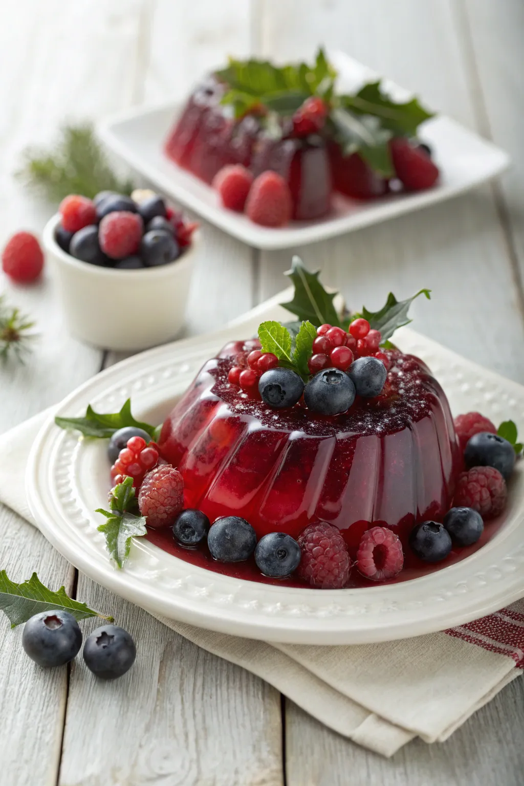 Berry Merry Jello: A festive delight that captures the essence of simplicity and natural beauty in Scandinavian style.