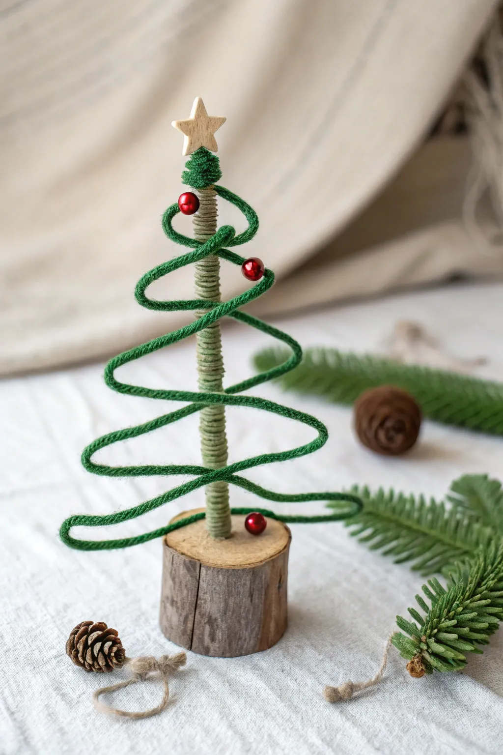 Elevate your holiday decor with simple elegance: Pipe Cleaner Trees that blend Scandinavian minimalism with Boho flair.