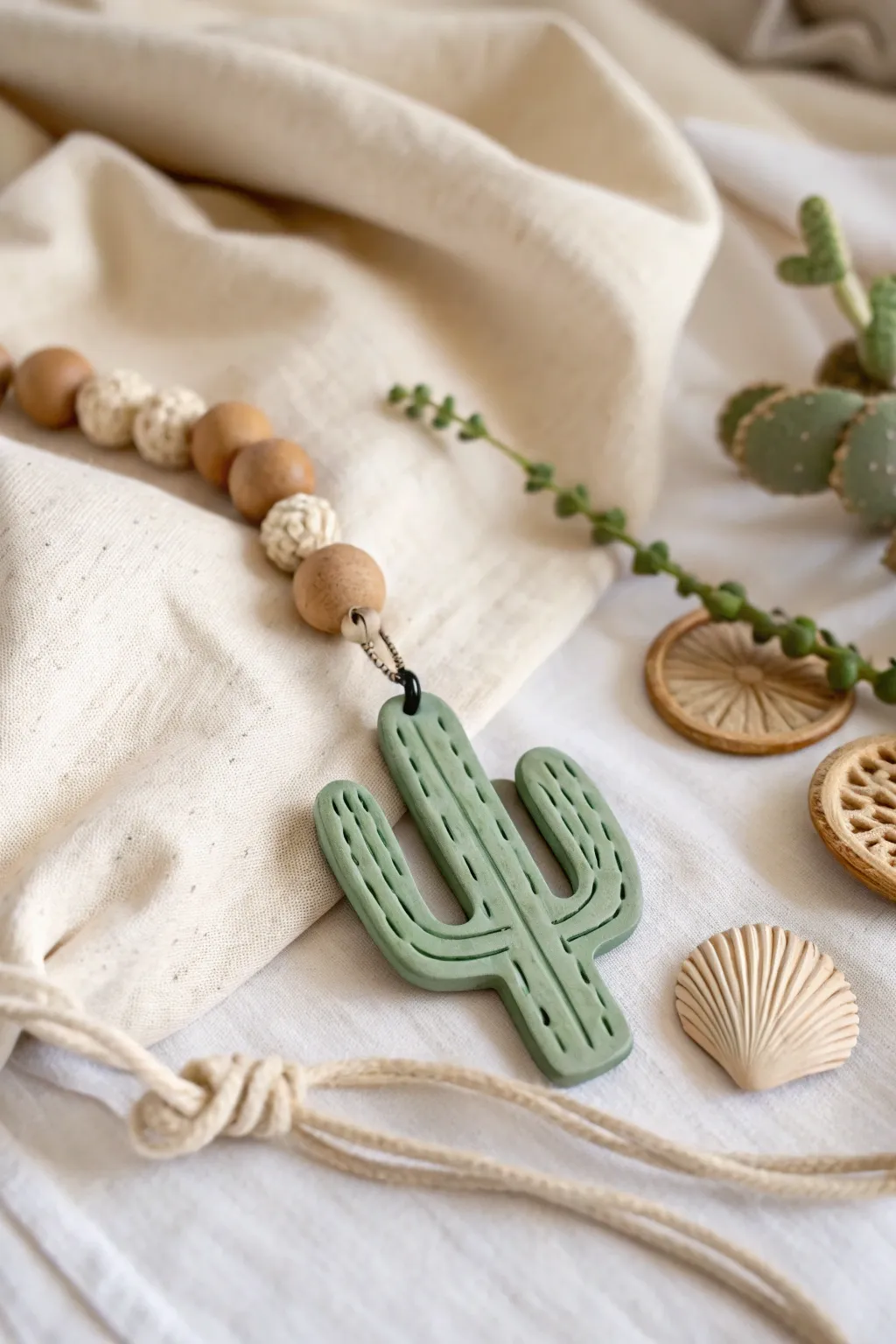 Delight in the artistry of minimalist clay jewelry with a playful touch of boho charm. 🌵✨