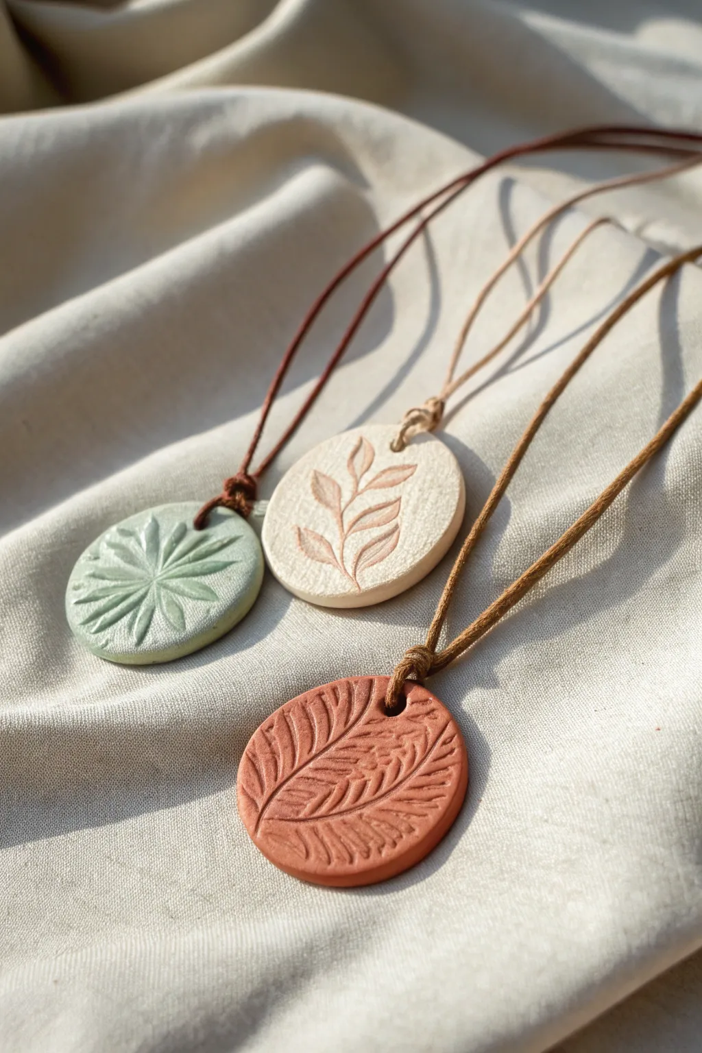 Embrace the art of texture with this beautifully handcrafted clay necklace, where simplicity meets natural elegance.
