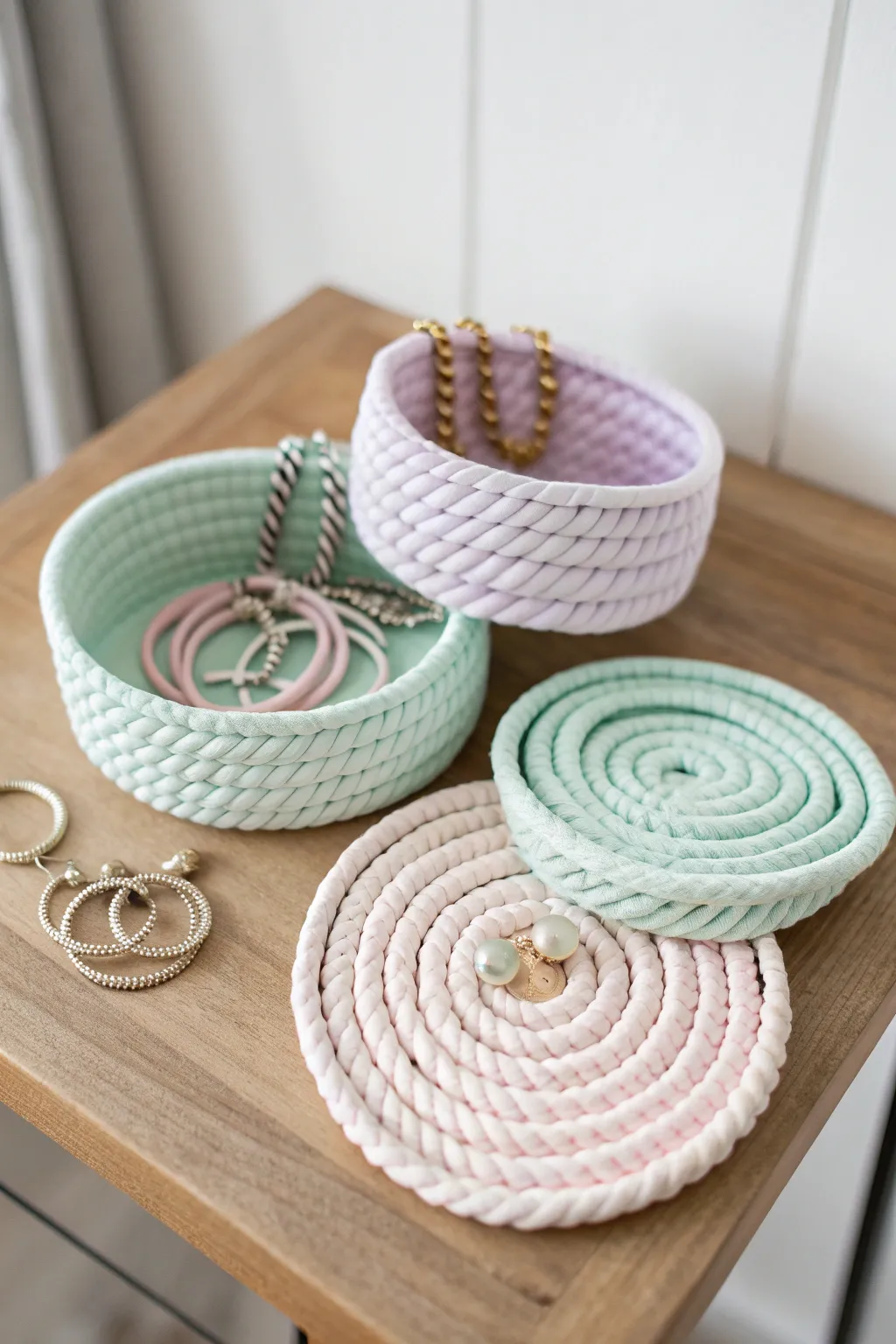 Elevate your space with a handcrafted coil pot jewelry holder—where function meets serene elegance.